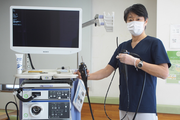 【京都・大宮】にしかわ内科医院で使用するオリンパス社製の最新の機器（GIF-XP290N）